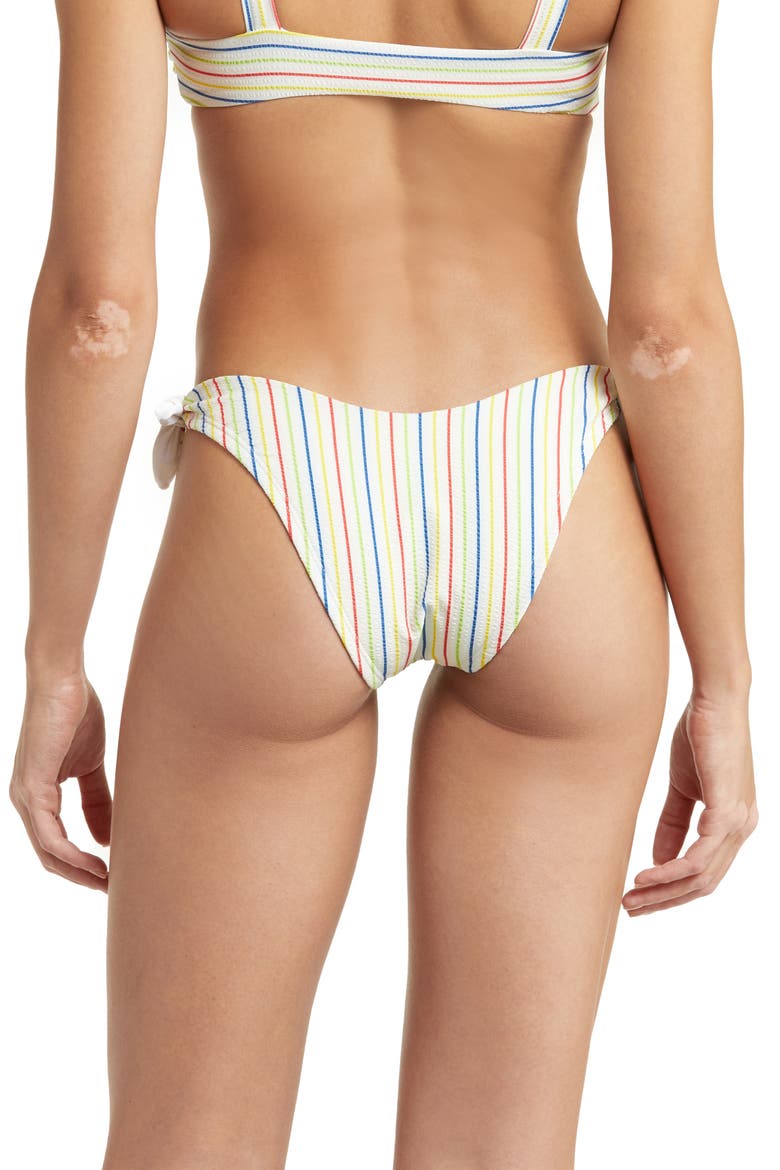 Lou Gignham Side Tie Bikini Bottoms, Alternate, color, RETRO STRIPE