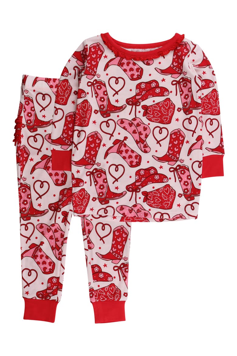 Kids' Lasso Love Two-Piece Pajamas, Main, color, PINK