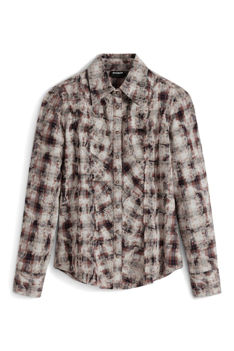 Long Sleeve Button-Up Shirt, Alternate, color, BROWN