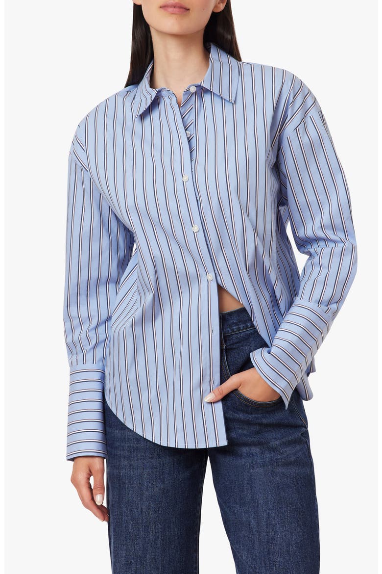 Tie Back Poplin Shirt, Main, color, FRENCH BLUE
