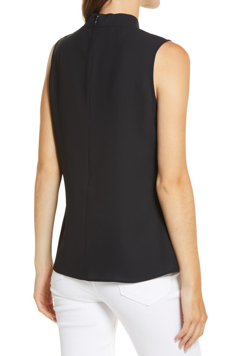Twist Neck Sleeveless Top, Alternate, color, BLACK
