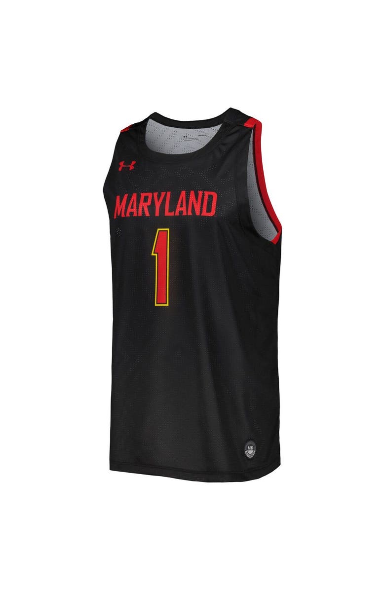 Under Armour Men's Under Armour Black Maryland Terrapins Replica Basketball Jersey, Alternate, color, Black