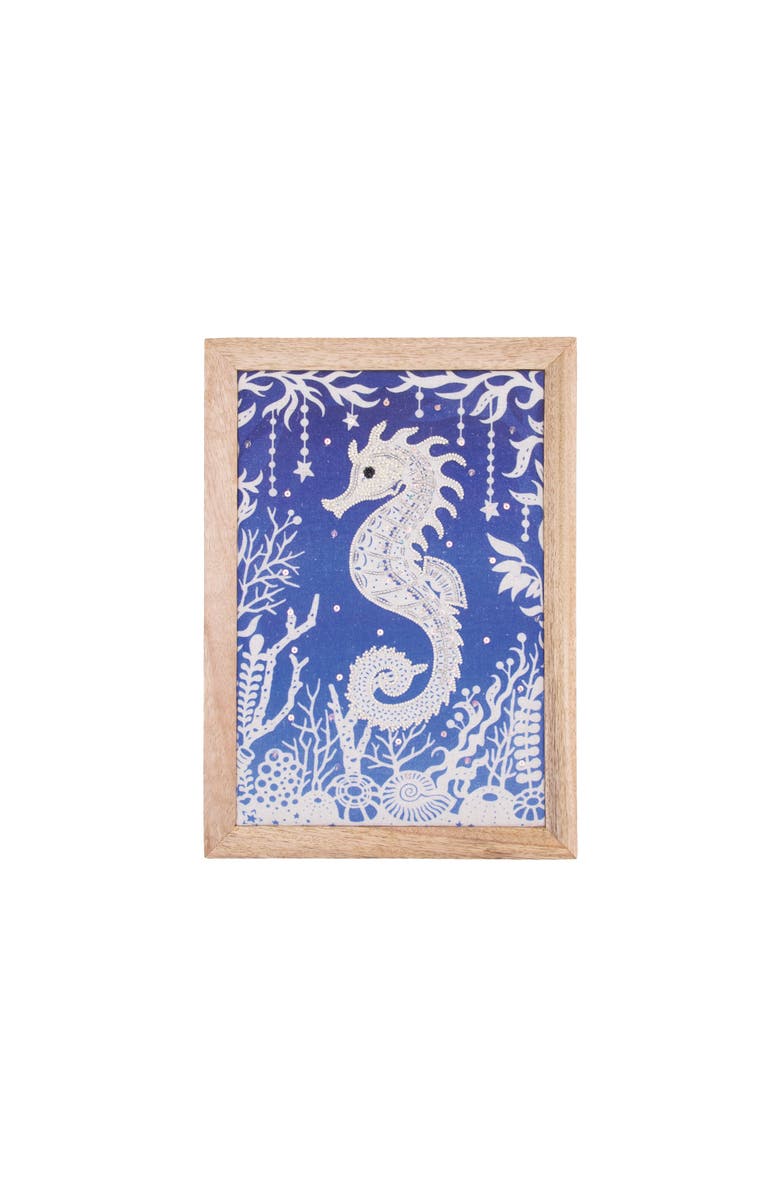 Gallerie II Seahorse Embellished Wall Art Décor 10" x 14", Main, color, Blue