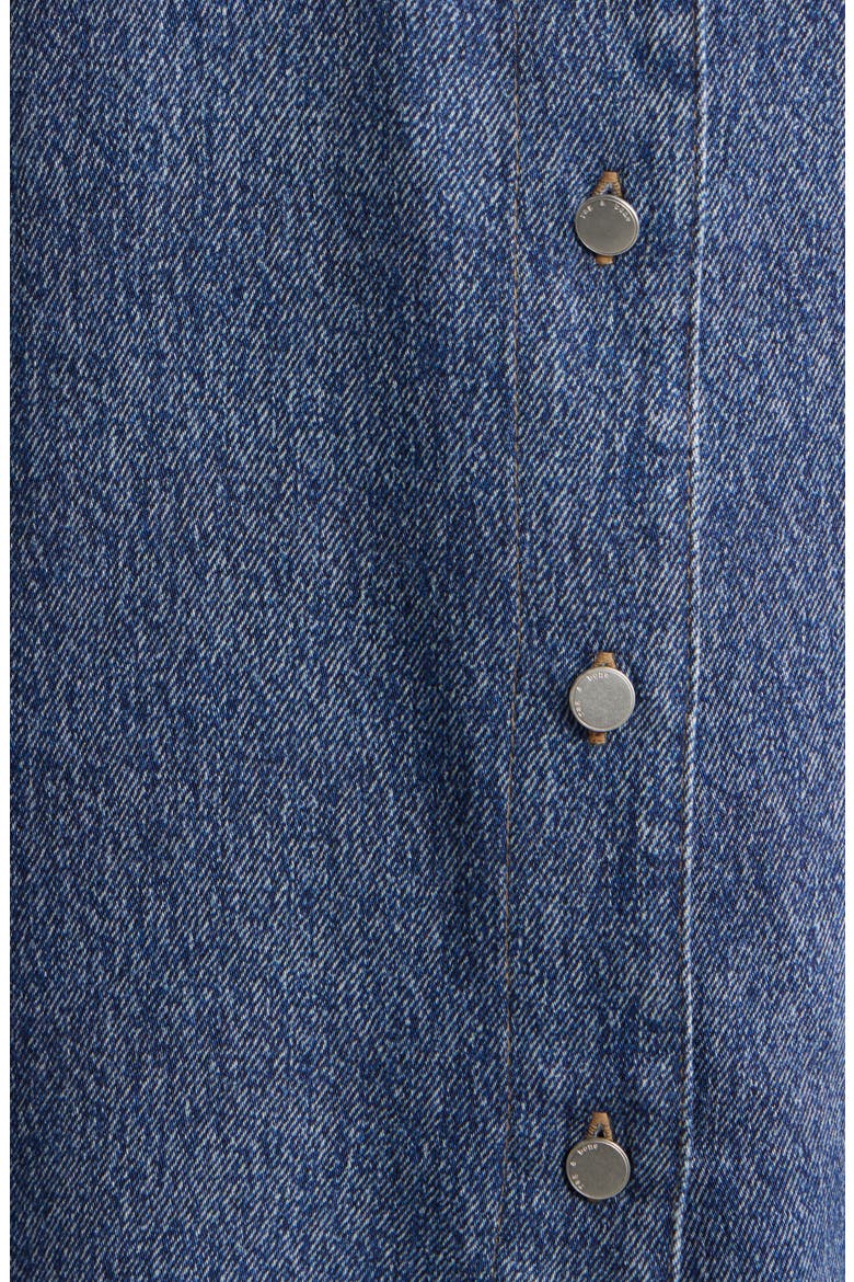 rb Miramar Slink Lounge Connie Trompe L'Oeil Faux Denim Button-Up Shirt, Alternate, color, LAGOON