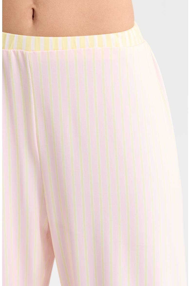 Bow Detail Pajamas, Alternate, color, LEMON PINK