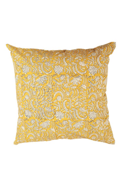 Ninéh Mustard Harmony Hand Block Print Pillow - Cover in Mustard And Cream  product