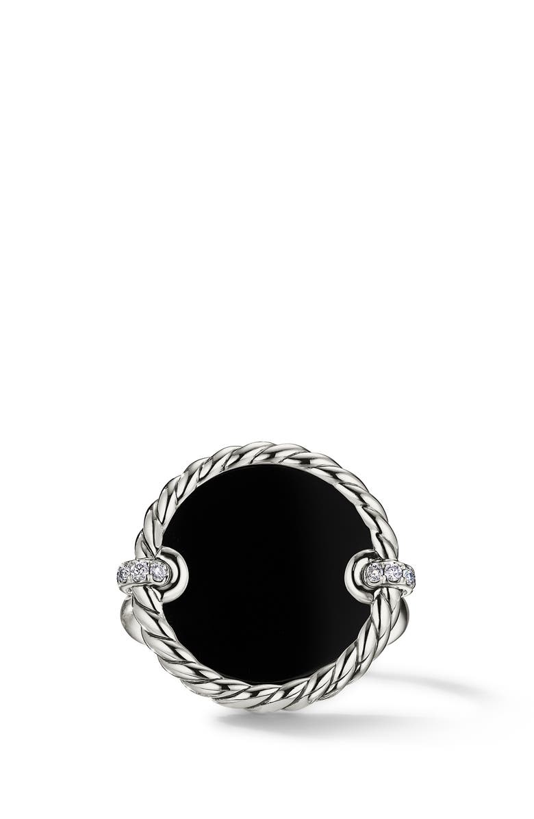 David Yurman Elements Stone & Pavé Diamond Ring, Alternate, color, 