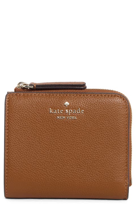 leila small pebbled leather wallet