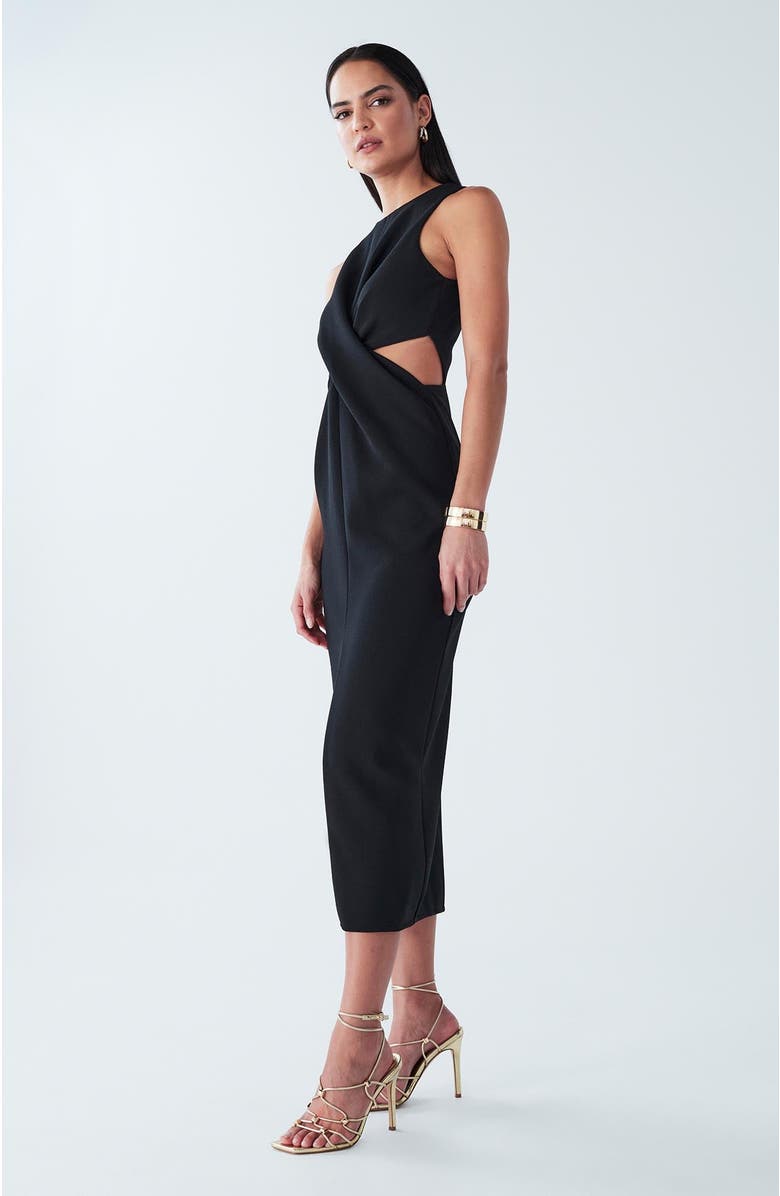 BWLDR Newark Midi Dress, Alternate, color, Black