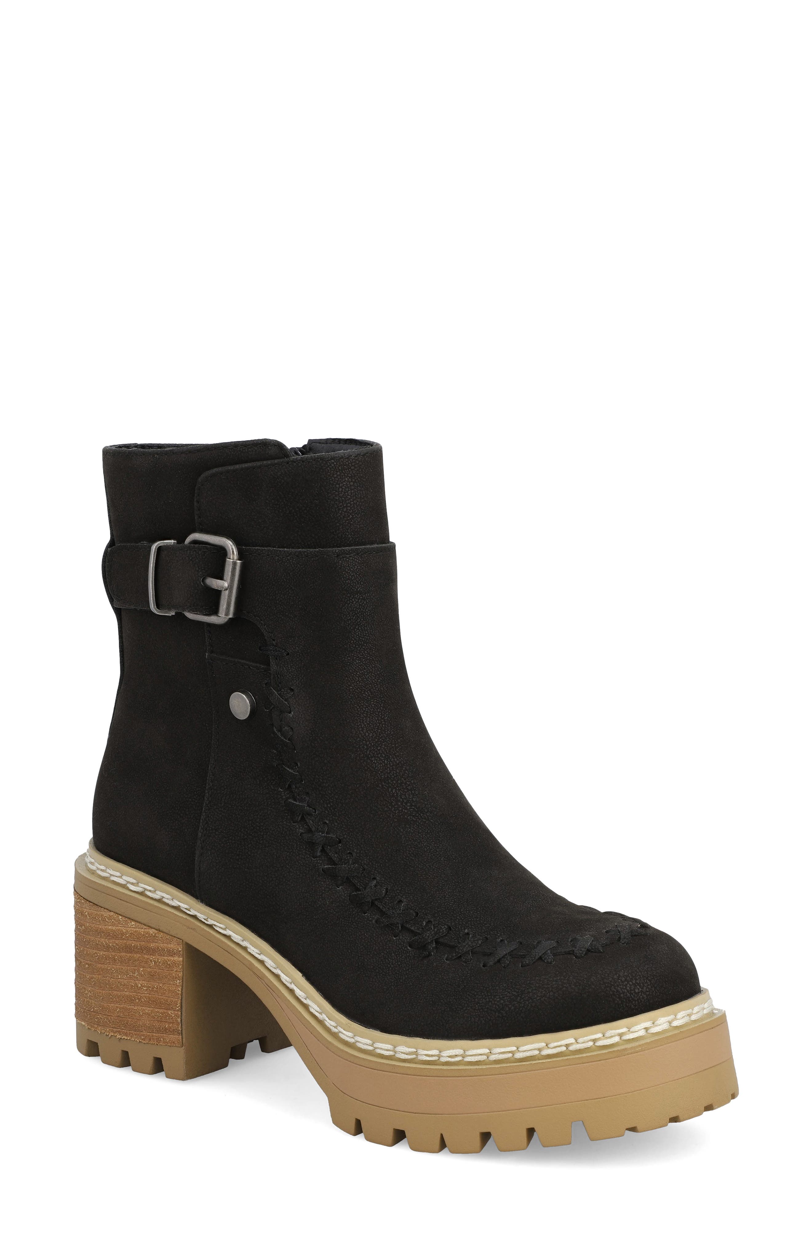 MIA Toula Platform Bootie, Main, color, Black Brus