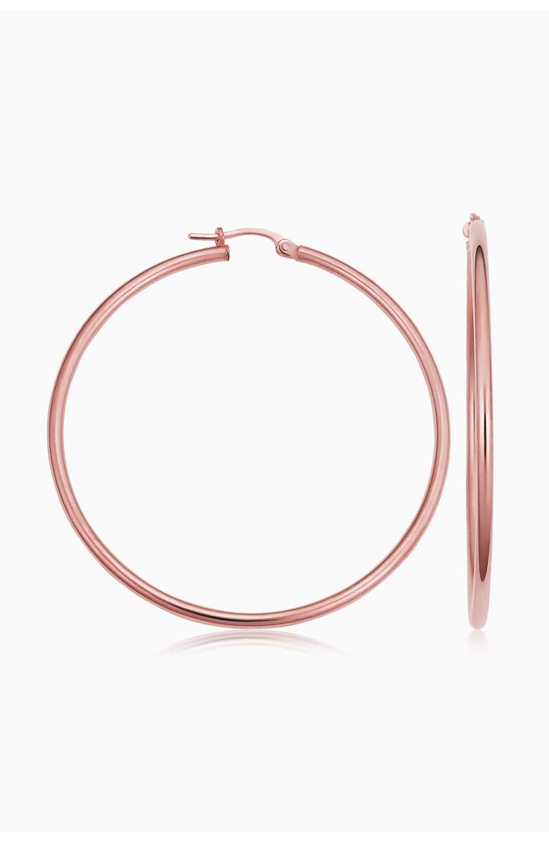 Oradina 14K Rose Gold Everything Large Hoop Earrings, Main, color, Rose Gold