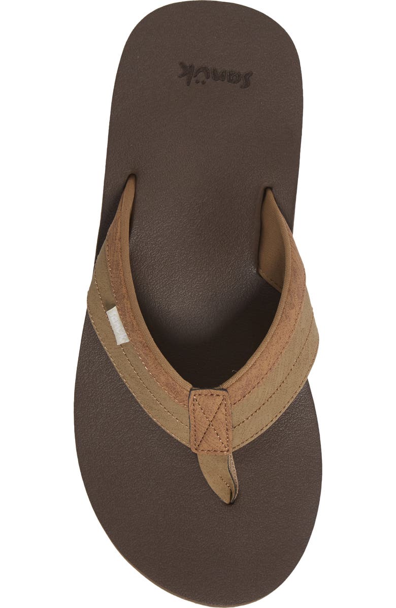 Sanuk Ziggy Water Friendly Flip Flop, Alternate, color, Tan