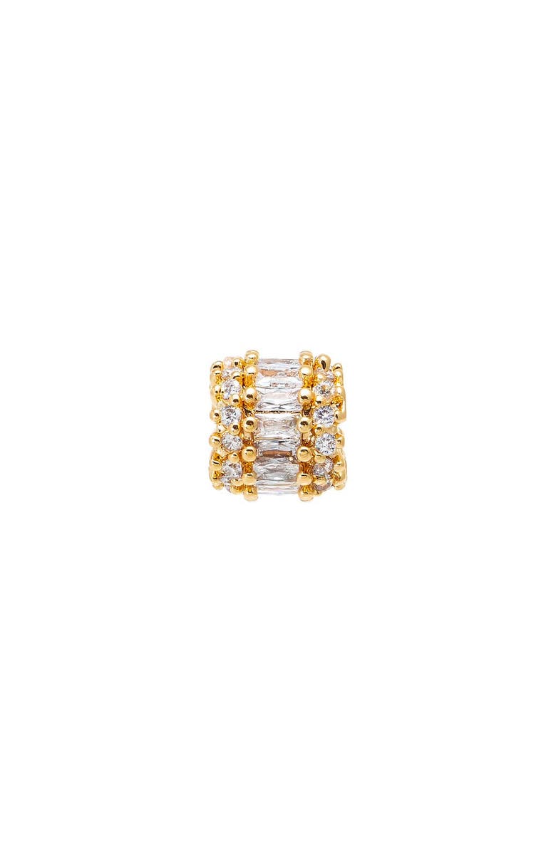BY ADINA EDEN CZ Baguette X Round Wide Charm, Main, color, Gold
