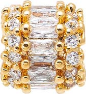 BY ADINA EDEN CZ Baguette X Round Wide Charm
