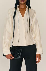 Reformation x Camille Rowe Nico Button-Up Shirt
