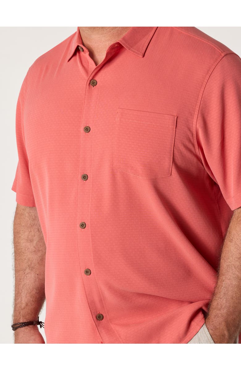 Tommy Bahama Big & Tall Coastal Ease IslandZone<sup>®</sup> Sport Shirt, Alternate, color, Red Ginger