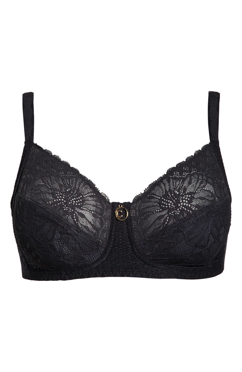 Chantelle Lingerie Sublime Lace Wireless Bra, Alternate, color, Black