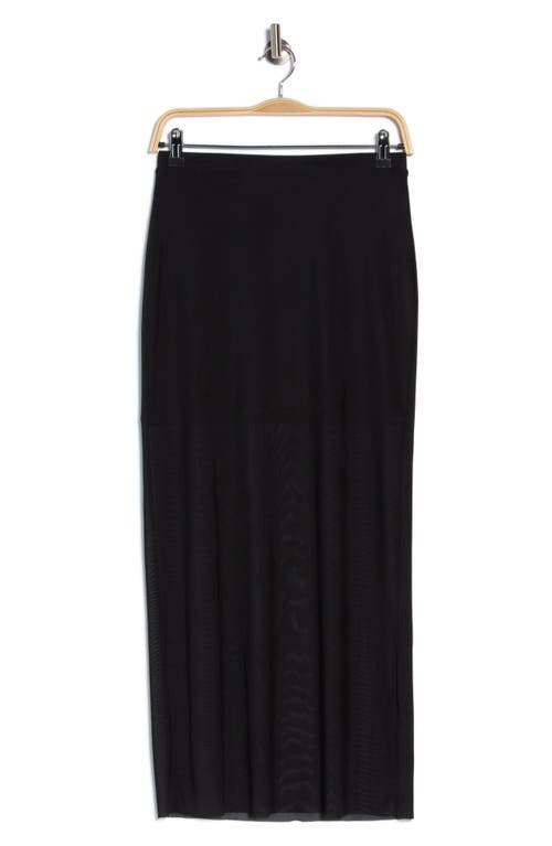 Leith Mesh Midi Skirt In Black