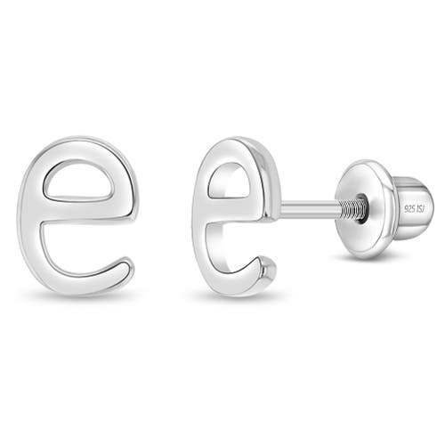 In Season Jewelry Polished Initial Letters Earrings in Letter E at Nordstrom