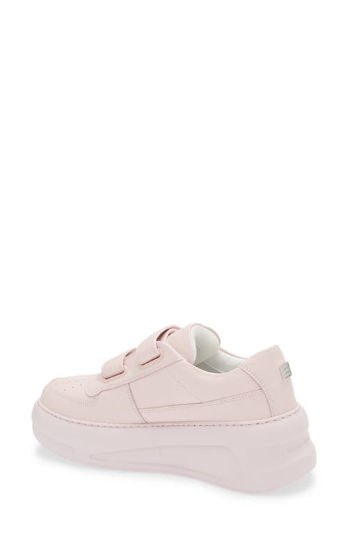 Acne Studios Velcro Strap Platform Sneakers In Pastel Pink Bky