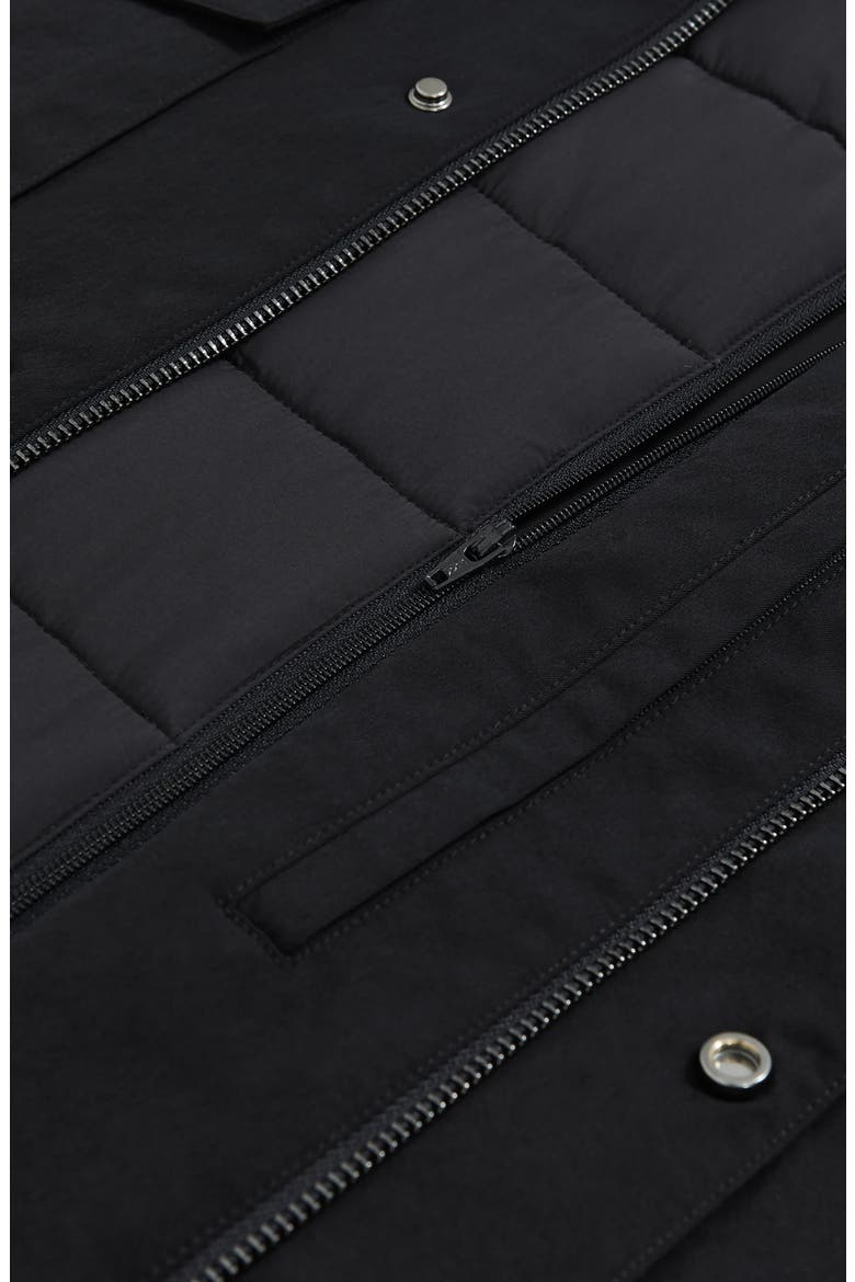 Bryson Stretch Nylon Field Jacket with Removable Quilted Bib, Alternate, color, NAVY