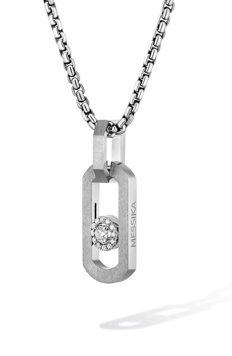 Messika So Move Titanium Necklace, Alternate, color, Titanium