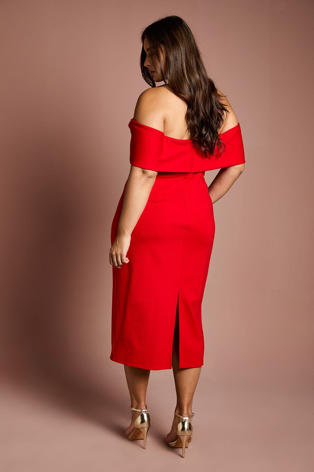 Plus Bardot Ponte Midi Dress - image 2