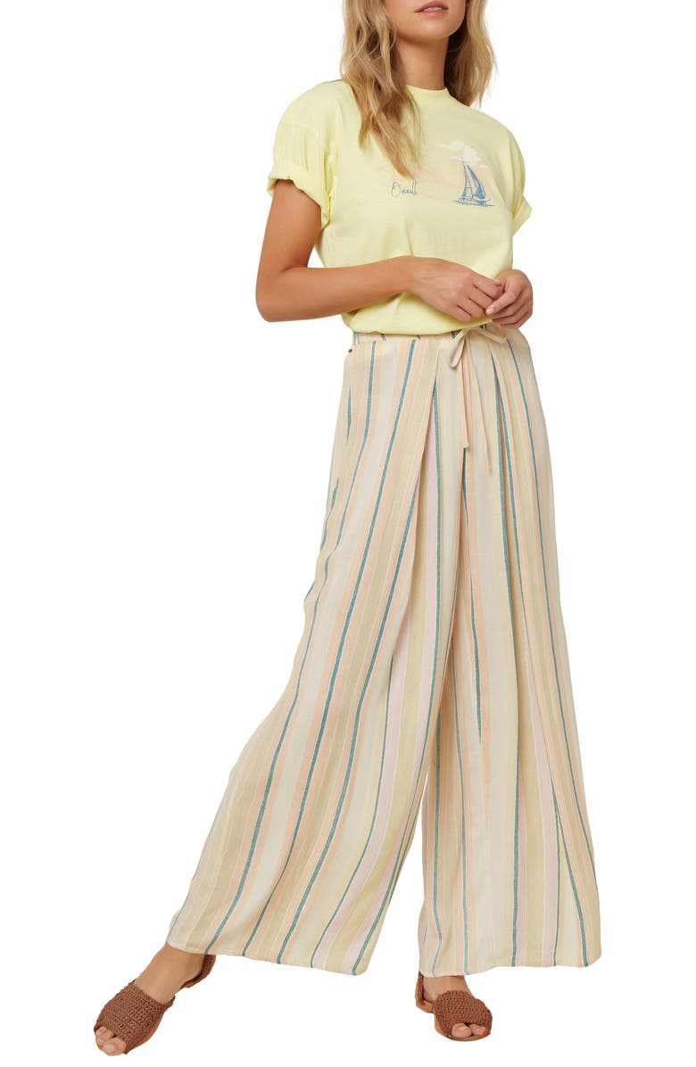 O'Neill Anthia Tie Waist Pants, Alternate, color, 