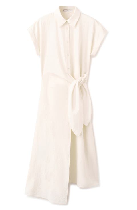 Tie Waist Midi Shirtdress