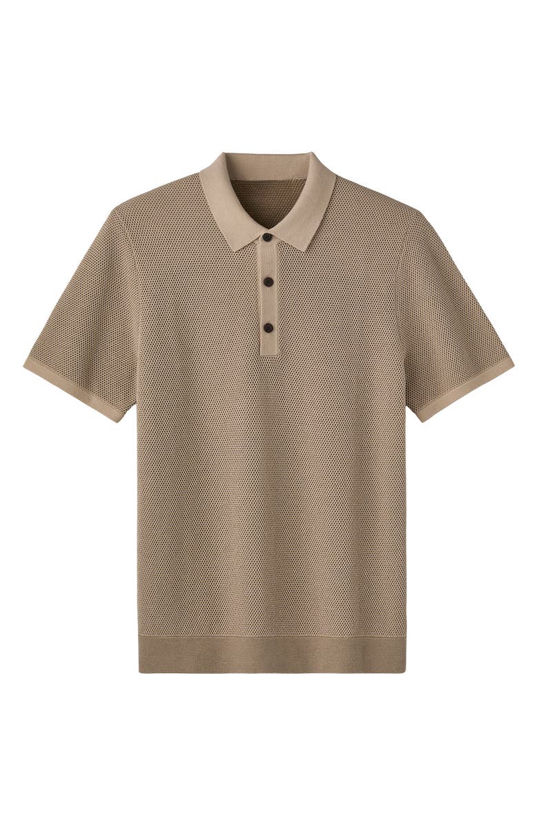 Rhone Mercer Knit Polo, Alternate, color, Bone