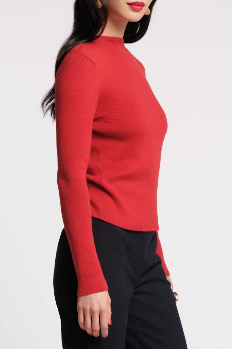 Marie Sweater Long Sleeve, Alternate, color, Red