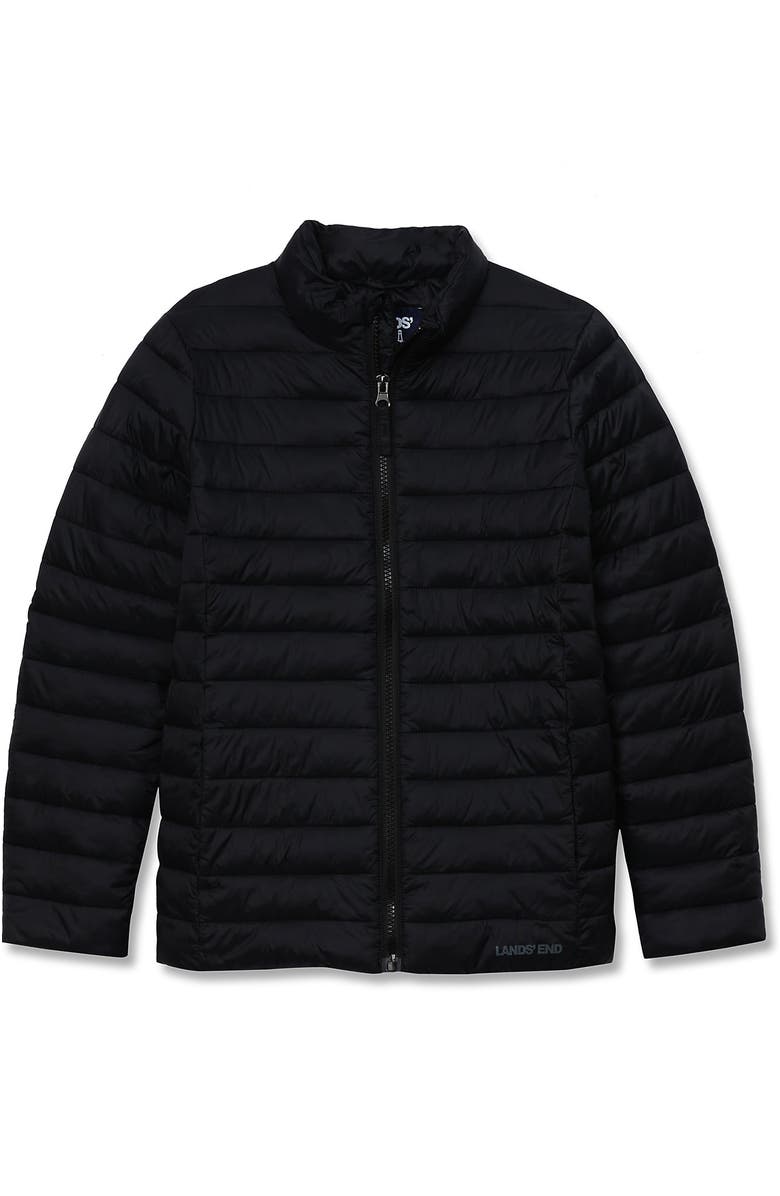 Lands' End Kids Insulated Down Alternative ThermoPlume Jacket, Alternate, color, Black