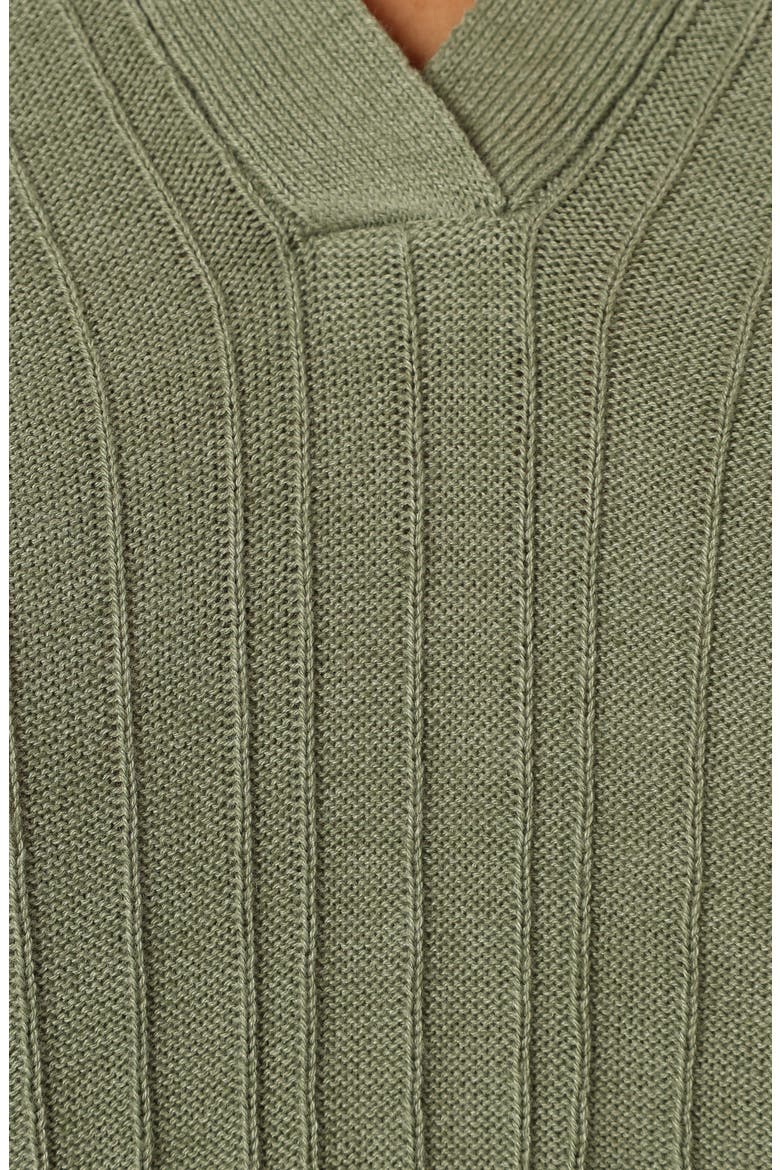 Sonole Johnny Collar Sweater, Alternate, color, KHAKI