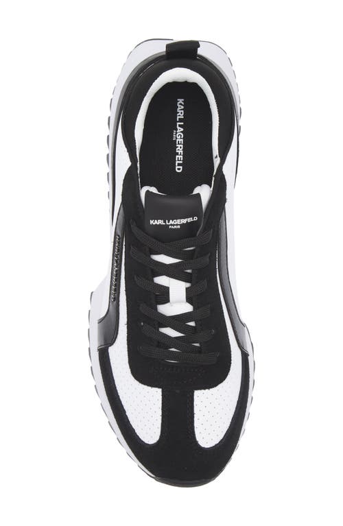 Karl Lagerfeld Paris Perforated Sneaker In Black