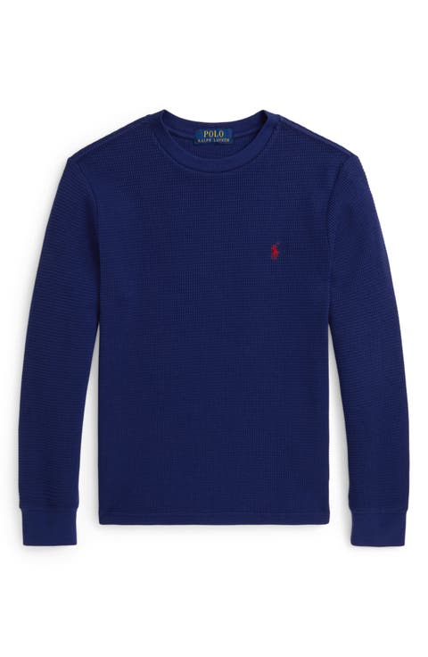 Kids' Waffle Stitch Long Sleeve T-Shirt (Big Kid)