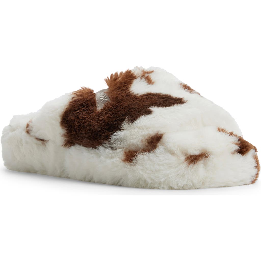 Roxy Sloane Faux Fur Slide Slipper In Multi