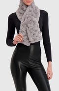 Lyla Grant Fur-Free Rex Rabbit (Faux Fur) Knit Pull-Through Scarf