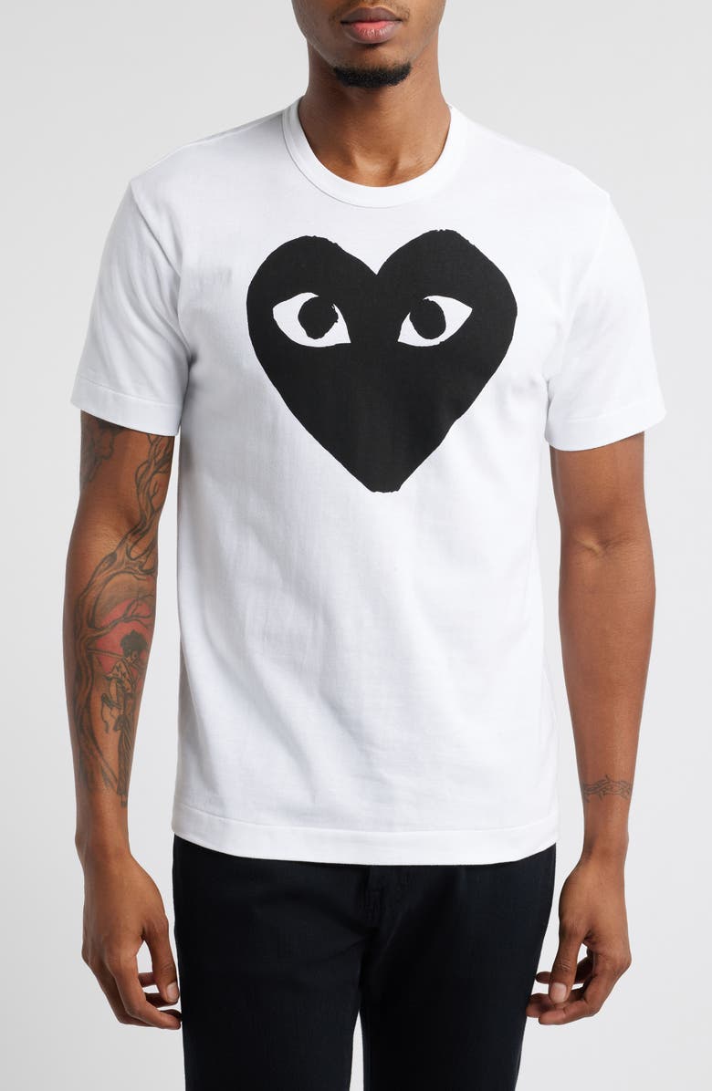 Comme des Garçons PLAY Black Heart Graphic T-Shirt, Main, color, 