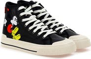 Master of Arts Mickey Print High Top Sneakers