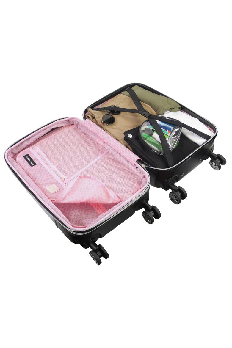 Hello Kitty 21" Hard-sided spinner rolling carryon Luggage, Alternate, color, Black