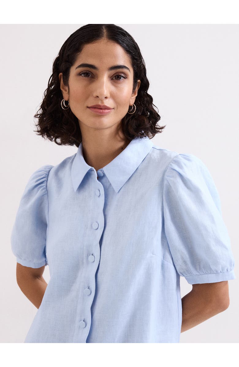 Phase Eight Candice Linen Dress, Alternate, color, Pale Blue