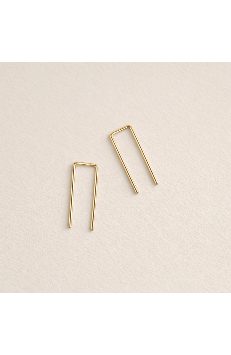 Sheena Marshall Jewelry Tiny Staple Threader Earrings, Alternate, color, 14K Gold Fill
