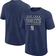 FANATICS Men's Fanatics Heather Navy New York Yankees Top Notch T-Shirt