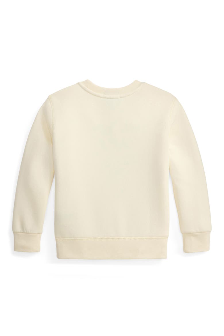 Kids' Polo Bear Graphic Fleece Sweatshirt, Alternate, color, CLUBHOUSE CREAM