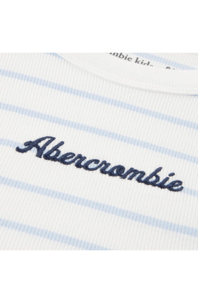 abercrombie kids Kids' Rib Graphic Cotton Blend Tank, Alternate, color, Bright White