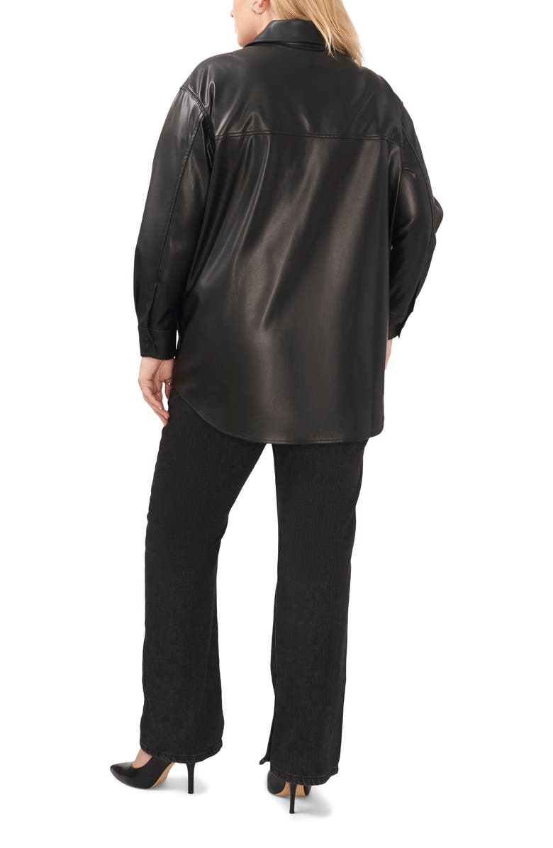 Halogen<sup>®</sup> Faux Leather Shirt Jacket, Alternate, color,