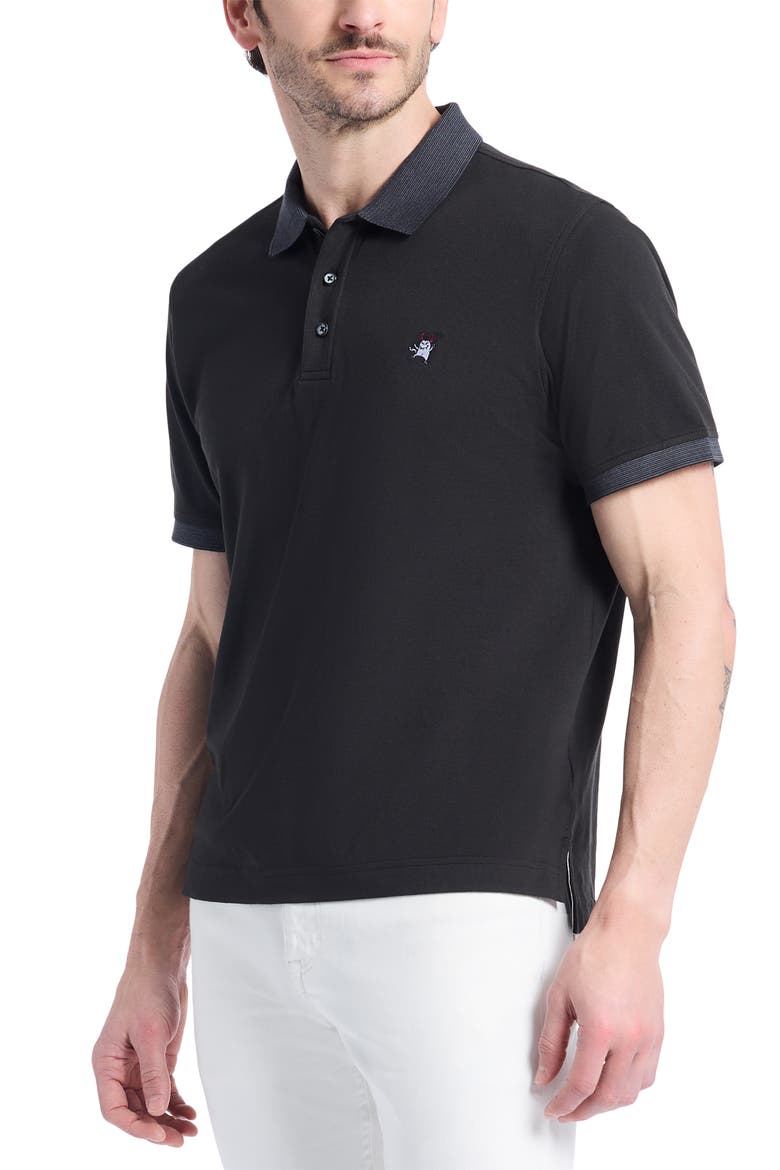 Devil Cotton Polo, Alternate, color, BLACK