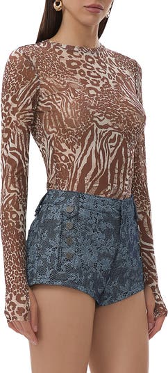 Kaylee Long Sleeve Mesh Top