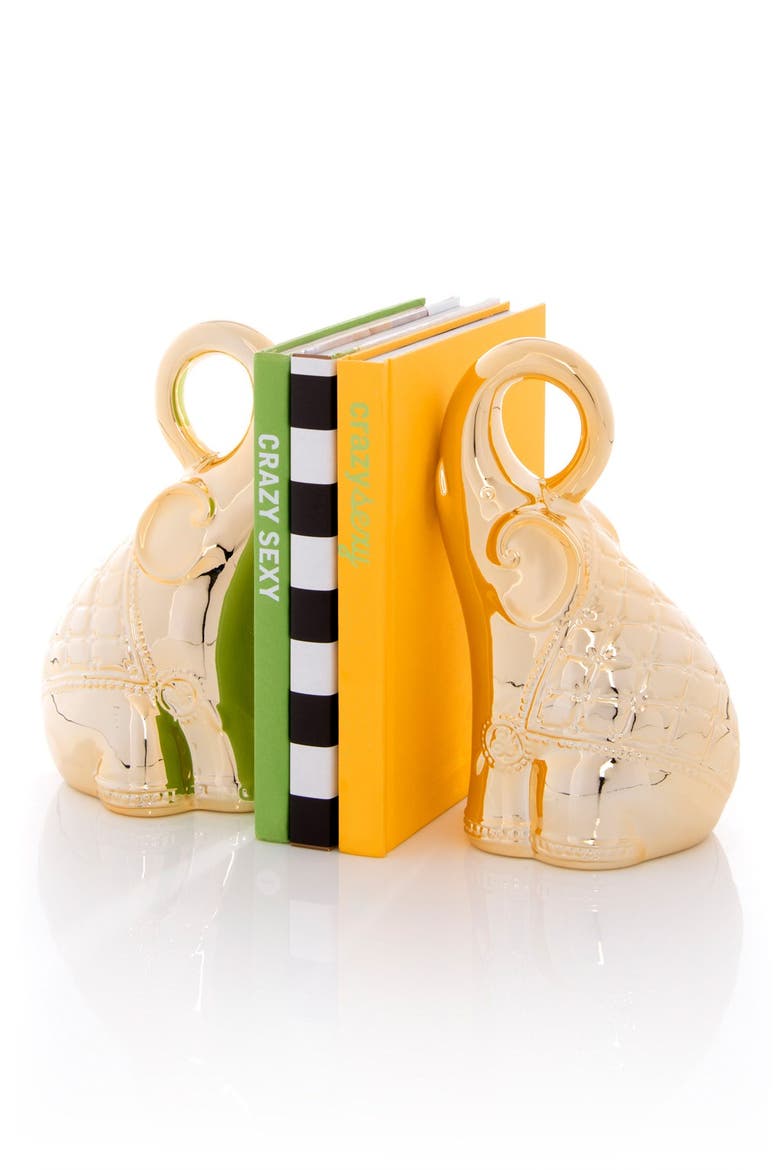 Elephant Bookends, Main, color, METALLIC GOLD
