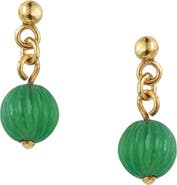 Turquoise Mountain Nariman Drop Earrings - Green Onyx